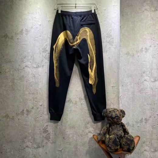 XL（160-180斤）福神休闲裤 EVSIU牛魔王  烫金书法笔触大M 卫裤 商品图2