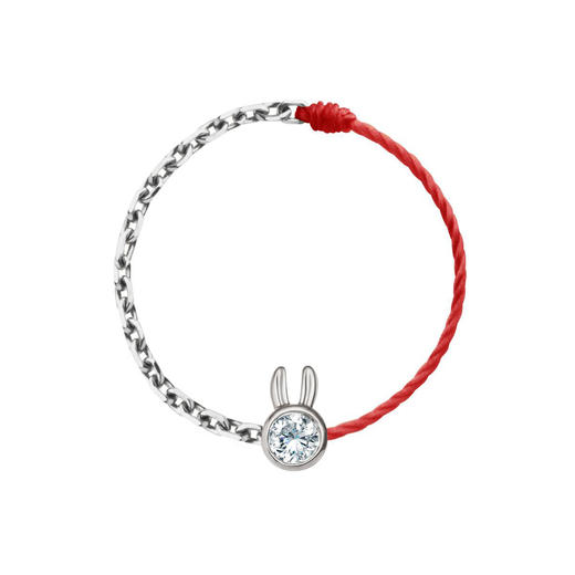 【定金】Mini Pure Rabbit Double-18K白金 钻石 戒指［法国设计师］ 商品图0