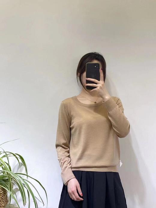 鹿王新款圆领美丽诺羊毛打底衫 商品图0