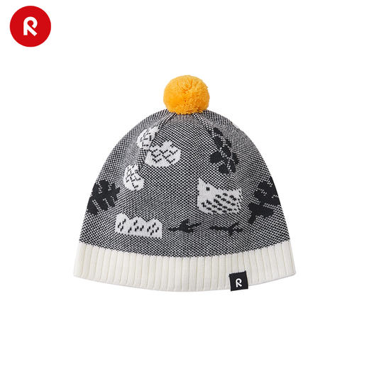 reima男女儿童大童帽子秋季新款保暖羊毛可爱印花休闲针织帽 商品图2