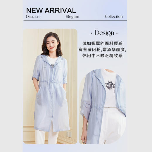 乔万尼外套新款薄款休闲收腰风衣外套EF3A895 商品图3