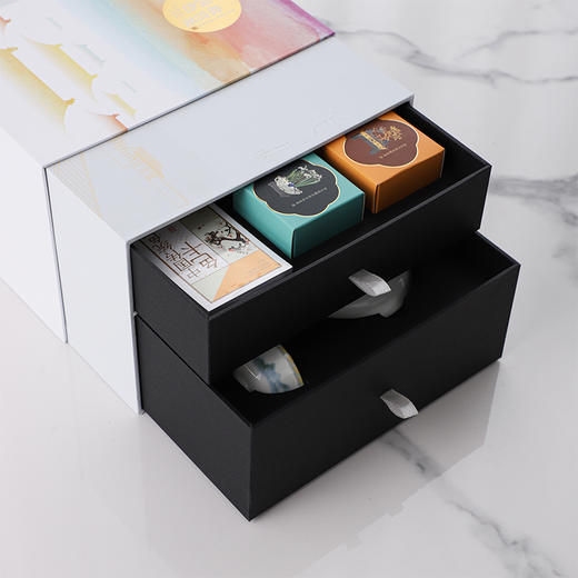 中国色故宫美之四时流转 送高温骨瓷茶具一套+小青柑 80g礼盒广东特产商务礼 商品图1