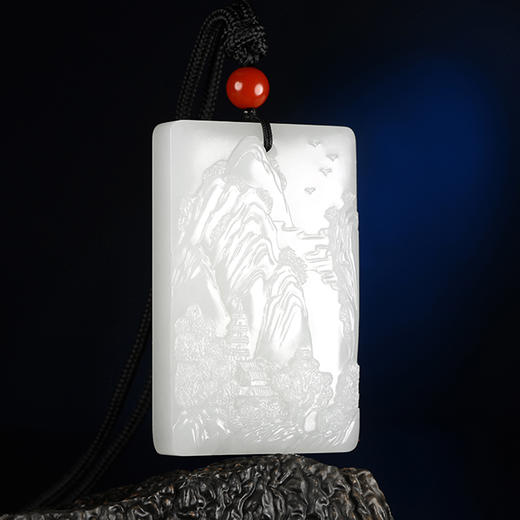 真玉汇  和田美玉系列玉饰，双龙平安牌&平安扣&弥勒等 大师设计典藏祥瑞，白玉如凝脂，黑青如乌墨，料质细腻 商品图5