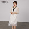oldcolour2021秋季商场同款温柔花边法式镂空连衣裙N31102130 商品缩略图0