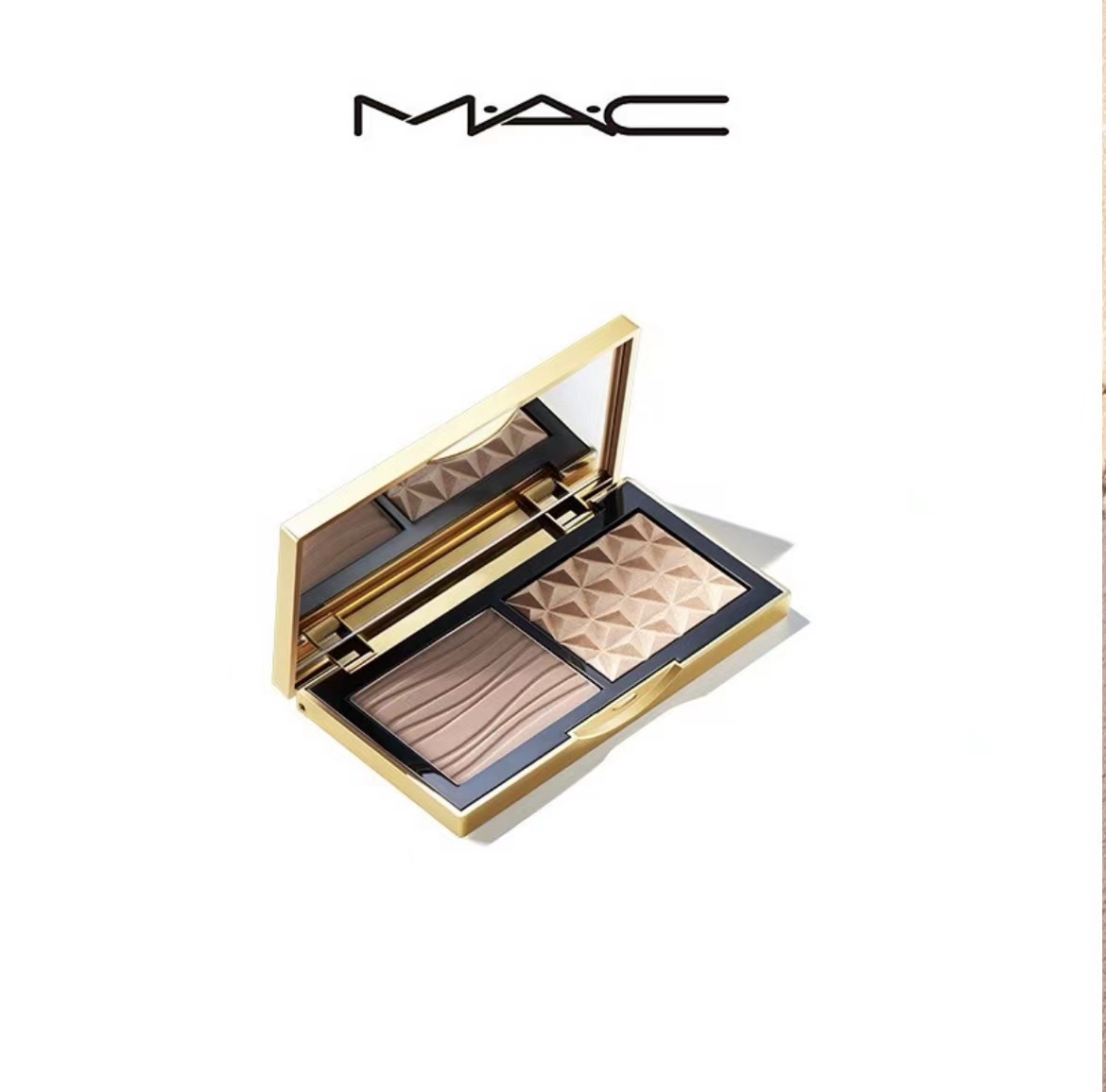 【国际妆品】MAC魅可小金盒高光修容双色盘7g