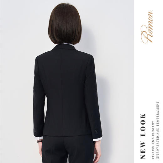 【上衣+裤子】罗蒙春秋女士西服套装职业正装商务通勤上班修身两件套 商品图1