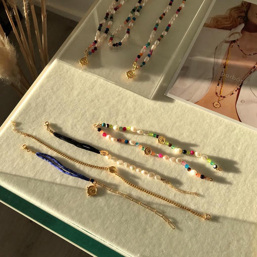 北京仓｜Barbóra-Eye-彩色玛瑙 眼睛金币 手链［希腊设计师] 商品图4