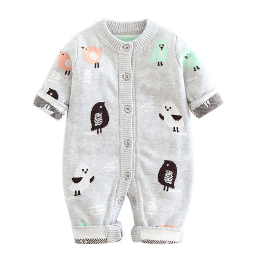 【卡通加绒加厚连体衣】巴布雨双层保暖A类婴儿连体衣秋冬可爱柔软婴儿衣服婴儿连 体爬服 商品图5