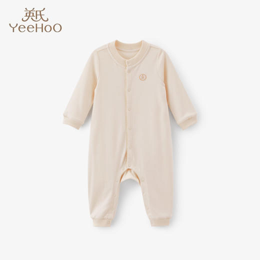 英氏婴儿哈衣新生儿连体衣有机棉爬服2022秋新款睡衣YLHAJ02015A YLAAJ02012A 商品图2