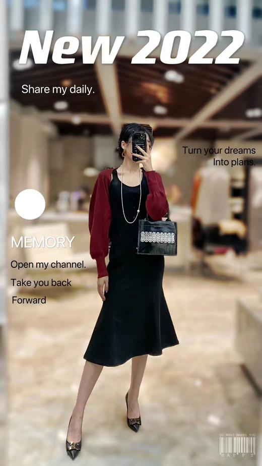 QG22358#假两件背心羊毛衫 商品图0