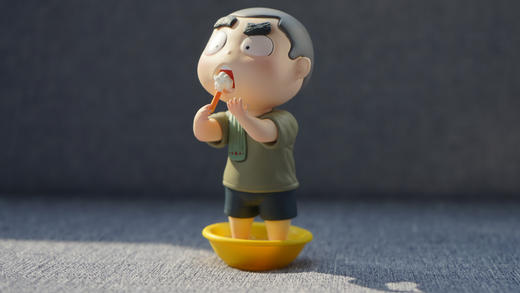 【第二代手办】卤蛋二代黑卤蛋潮玩手办洗漱款dy 商品图5