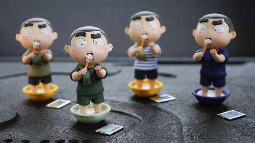 【第二代手办】卤蛋二代黑卤蛋潮玩手办洗漱款dy 商品图7