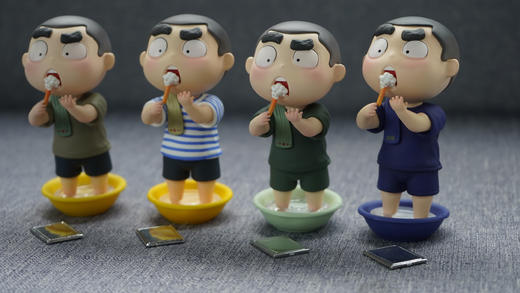 【第二代手办】卤蛋二代黑卤蛋潮玩手办洗漱款dy 商品图1