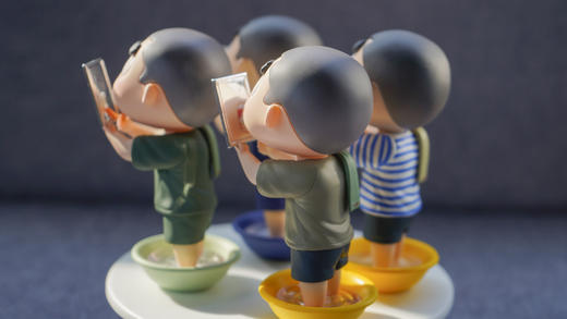 【第二代手办】卤蛋二代黑卤蛋潮玩手办洗漱款dy 商品图3