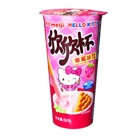 明治欣欣杯草莓&酸奶味酱饼干条50g