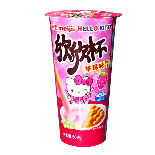 明治欣欣杯草莓&酸奶味酱饼干条50g 商品图0