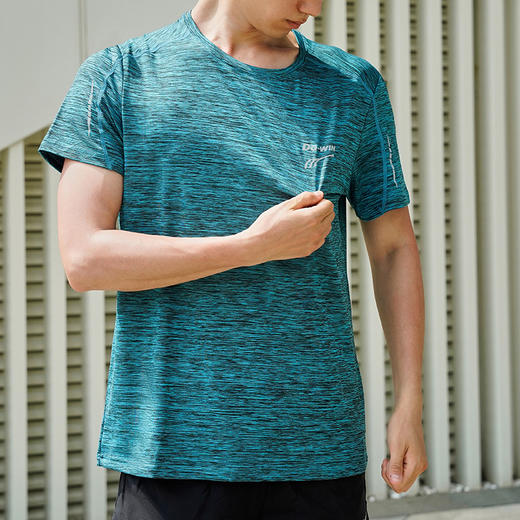 多威dowin运动T恤男圆领衫健身短袖男士透气休闲运动服366609 商品图3