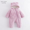 马克珍妮秋冬装新款 男女宝宝双面舒棉绒连体衣221213 商品缩略图1
