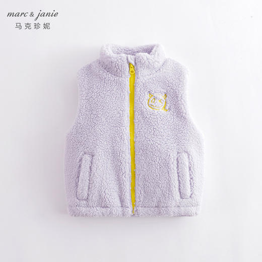 马克珍妮秋冬装新款 男童仿羊羔毛复合摇粒绒马甲221257 商品图2