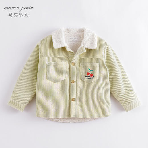 马克珍妮秋冬装新款 女童泡泡灯芯绒加绒翻领外套221586 商品图0