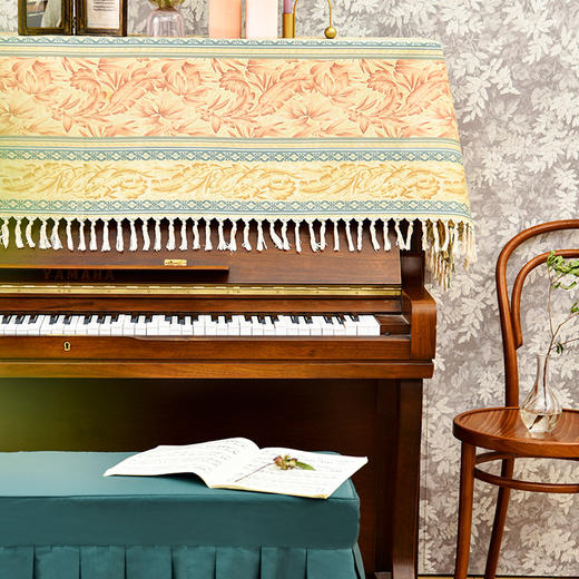 秋风月影高端钢琴罩法式复古琴凳罩 商品图0