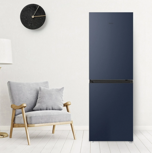 海尔 BCD-202WGHC290B9【202升星石蓝】风冷无霜/90°开门/纤薄机身/两门冰箱