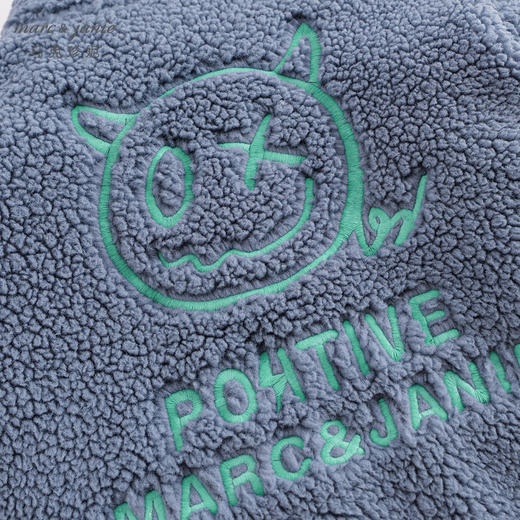 马克珍妮秋冬装新款 男童仿羊羔毛复合摇粒绒外套221255 商品图4