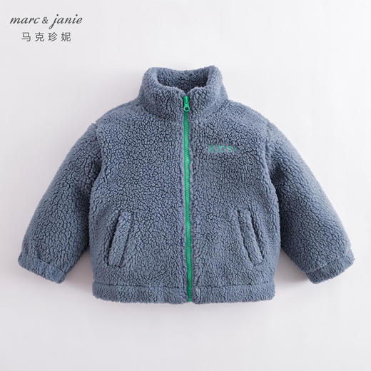 马克珍妮秋冬装新款 男童仿羊羔毛复合摇粒绒外套221255 商品图0
