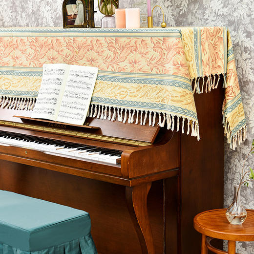 秋风月影高端钢琴罩法式复古琴凳罩 商品图1