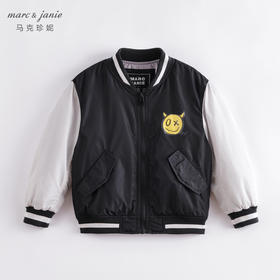 马克珍妮秋冬装新款 男童撞色拼接棒球服 儿童棉衣外套221710