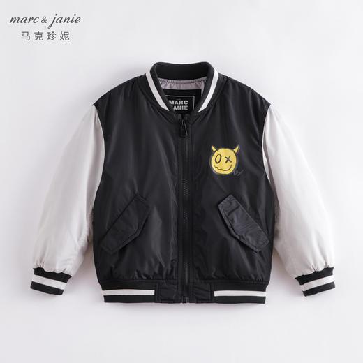 马克珍妮秋冬装新款 男童撞色拼接棒球服 儿童棉衣外套221710 商品图0