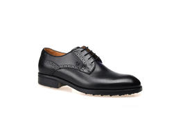 豪麟名鞋奥莱都彭男鞋牛皮革皮鞋L31230511黑色  原价4660元