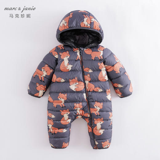马克珍妮秋装新款 男女童印花超轻羽绒连体衣221718 商品图2