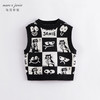 【柔蓝绒】马克珍妮男童猫咪针织马甲 儿童背心春秋款上衣231309 商品缩略图2
