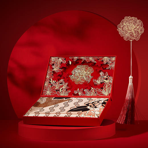 万事利丝巾书签套装礼盒-花想容 商品图0