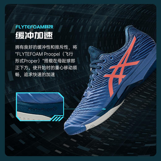 ASICS男女网球鞋运动鞋耐磨透气 SOLUTION SPEED FF 2 1041A286 商品图3