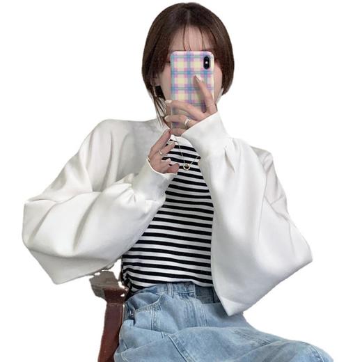 黛唯梵氛围感卫衣2022新款女款设计感小众宽松假两件秋季oversize上衣 商品图4