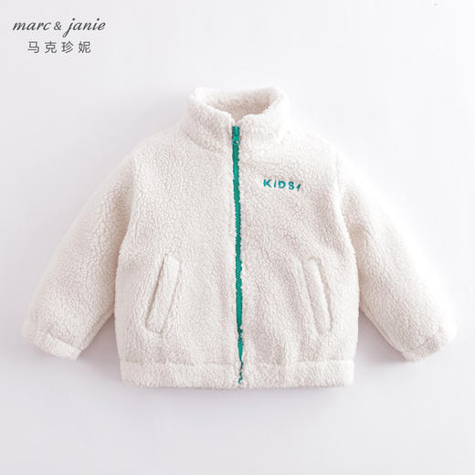 马克珍妮秋冬装新款 男童仿羊羔毛复合摇粒绒外套221255 商品图2