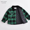 马克珍妮秋装新款 男童仿羊羔绒翻领格纹衬衫 儿童外套221306 商品缩略图3