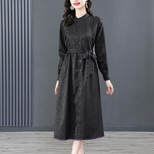 双面穿龟裂纹中长款开衫风衣纯色百搭显瘦女装长款外搭新款外穿潮   HT- XYX8782 商品图3