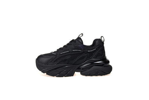 豪麟名鞋奥莱迪嘉女装牛皮革/织物时尚老爹鞋DJYSO22WX212黑色 原价1660元 商品图1