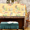 杏黄唐彩全罩法式防尘钢琴罩复古琴凳罩 商品缩略图2