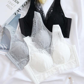 TG-TG02S157夏季蕾丝性感真丝文胸 无钢圈薄款桑蚕丝美背内衣