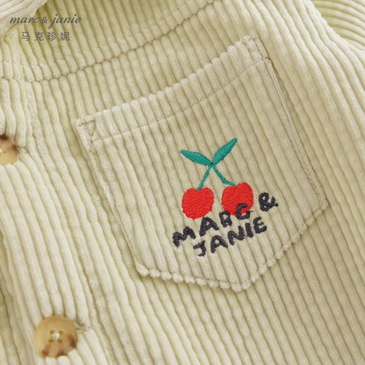 马克珍妮秋冬装新款 女童泡泡灯芯绒加绒翻领外套221586 商品图4