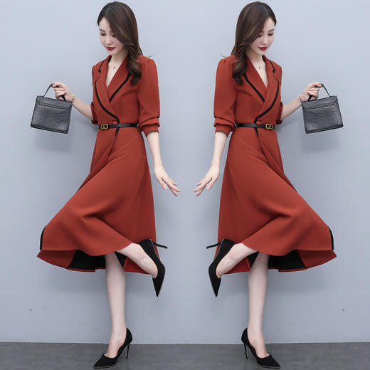 新款时尚，风衣连衣裙外套（配皮带）HR-LMYS539 商品图3