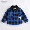 马克珍妮秋装新款 男童仿羊羔绒翻领格纹衬衫 儿童外套221306 商品缩略图1