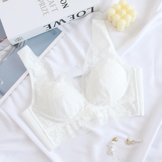 TG-TG02S157夏季蕾丝性感真丝文胸 无钢圈薄款桑蚕丝美背内衣 商品图6