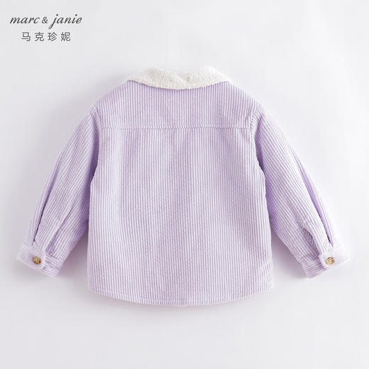 马克珍妮秋冬装新款 女童泡泡灯芯绒加绒翻领外套221586 商品图2