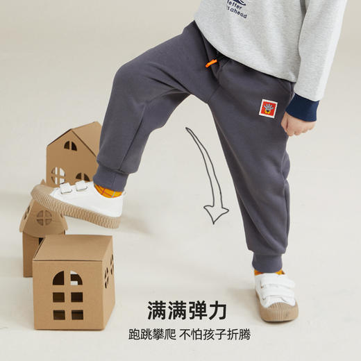 【100元任选3件】【耐磨不易起球】徽标系带加绒卫裤PDK2201 商品图2