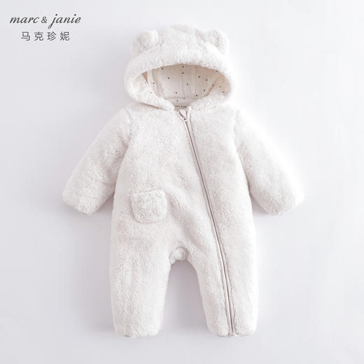 马克珍妮秋冬装新款 男女宝宝双面舒棉绒连体衣221213 商品图2